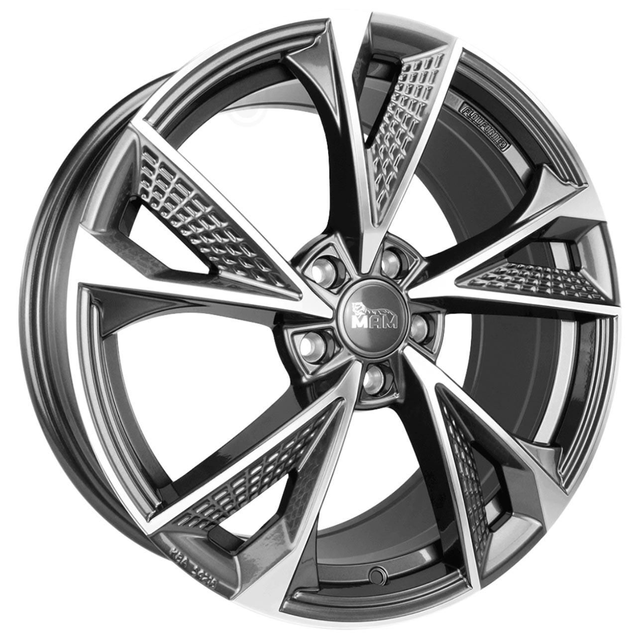 MAM RS5 8,5x19 ET45 LK 5x112 Palladium Front Polished Satzpreis