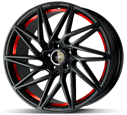 Keskin KT20 8,5x19 ET45 LK 5x112 Matt black red inside  Satzpreis