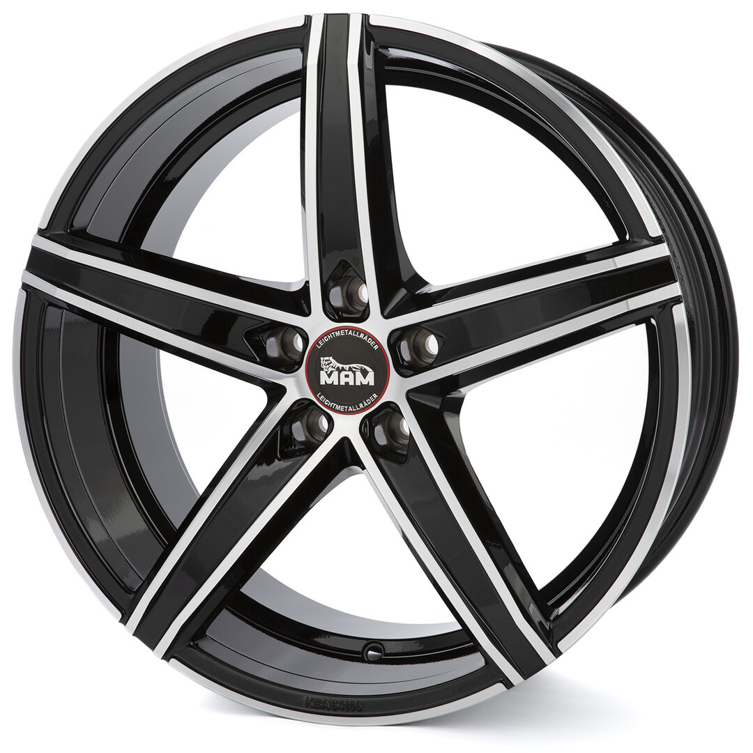 MAM OX18 8,5x19 ET30 LK 5x112 Black Polished Satzpreis